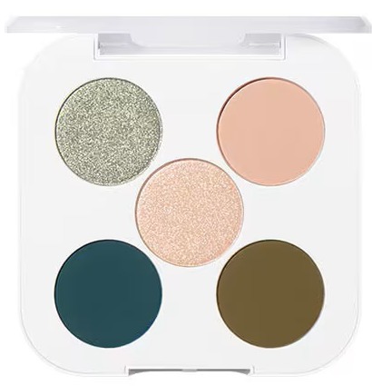 a white eyeshadow palette with four different shades