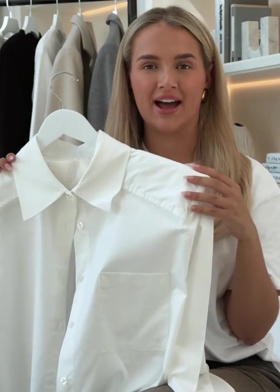 In a TikTok video on the Maebe page, Molly insisted the £65 shirt is a two-in-one