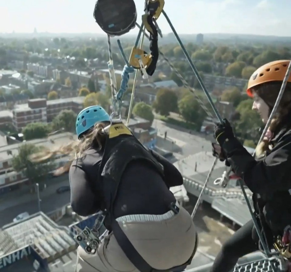 Ives jumped off the top of the Tottenham Hotspur Stadium