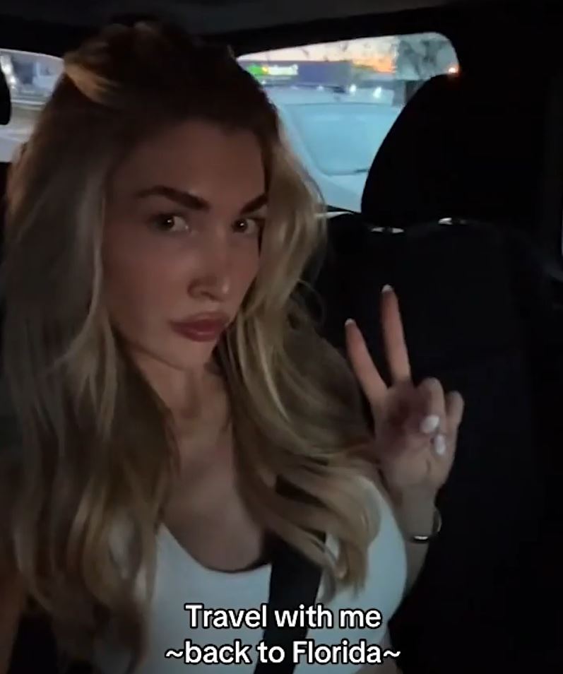 Kate posted this TikTok video as she made her way back to Florida from Argentina