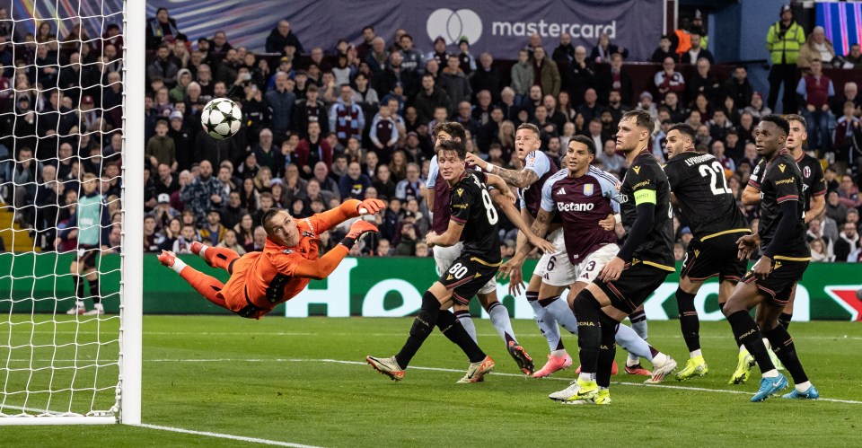 McGinn's free-kick flew over everyone and nestled into the corner of the net