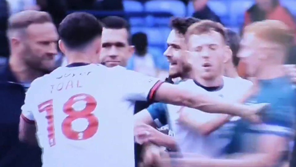 Bolton manager Evatt was then sent off by the referee