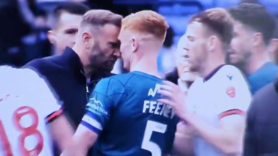 Feeney appeared to urge the referee to show Bolton boss Evatt a red card