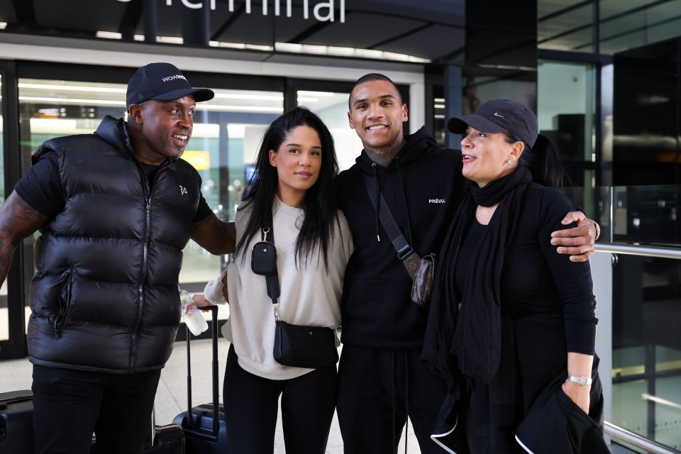 From left to right: Nigel Benn, India Benn, Conor Benn and Caroline Benn