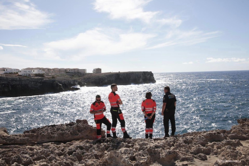 It is understood the man was knocked off his feet on rocks