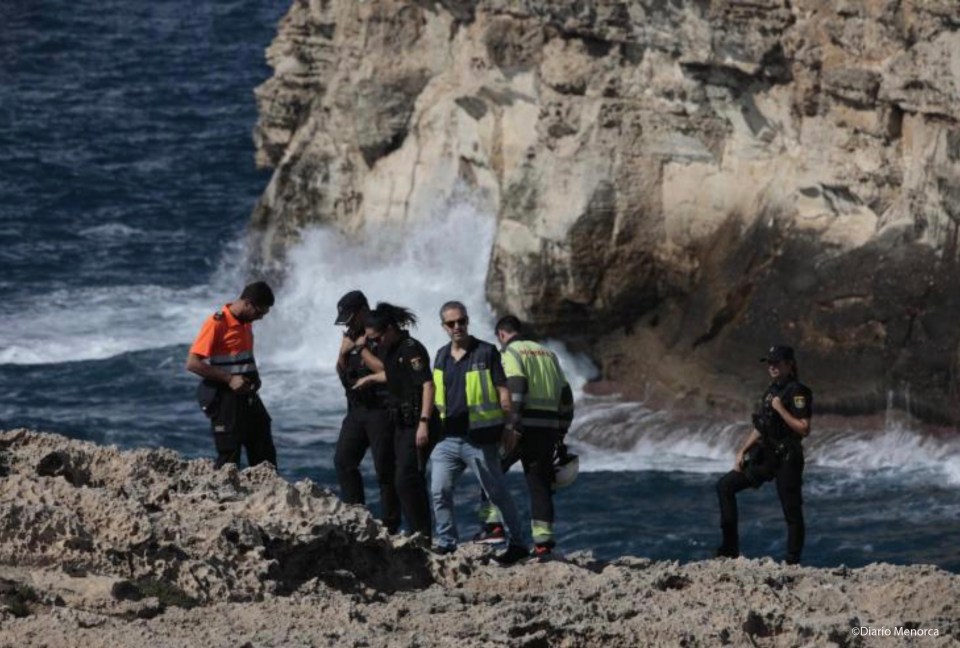 Emergency services at the scene near Cala Blanes