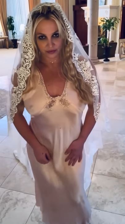 Britney Spears wore this wedding garb as she revealed she has tied the knot with . . . herself