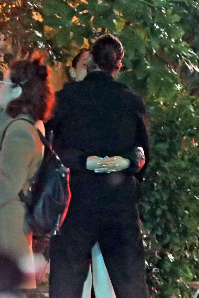 The pair embraced as they stood outside Gloria restaurant in Shoreditch