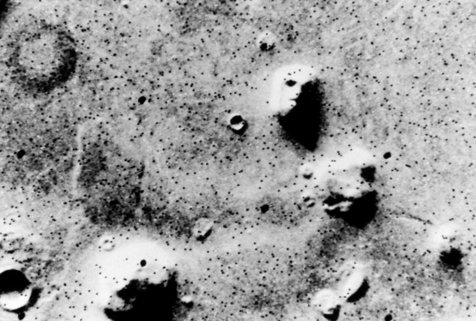 In 1976, this iconic 'Face on Mars' image was taken by the American Viking 1 Orbiter