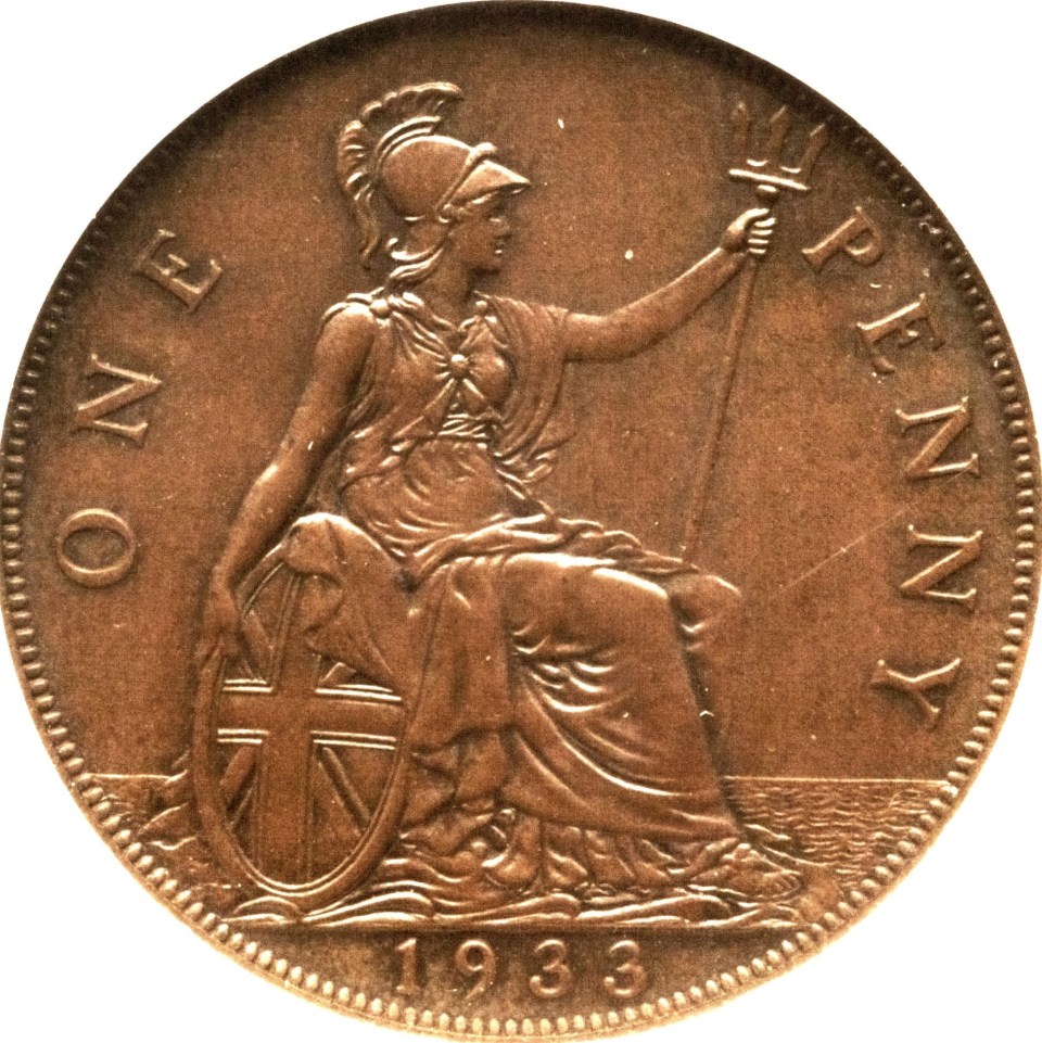 The 1933 penny coin can reach thousands in auction due to its scarcity