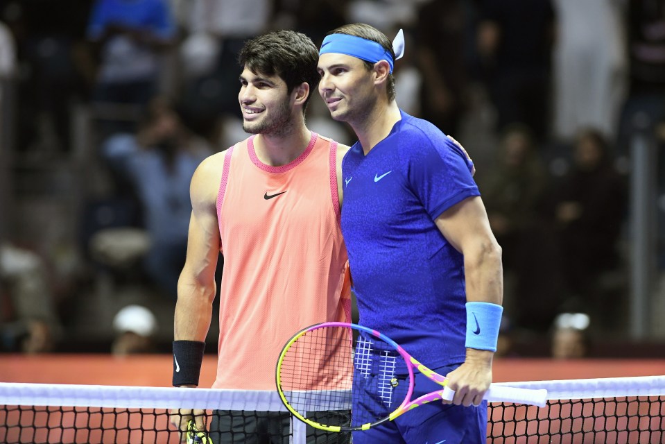 Carlos Alcaraz and Rafael Nadal faced off on Thursday - with £4.6m on offer for the winner of the tournament