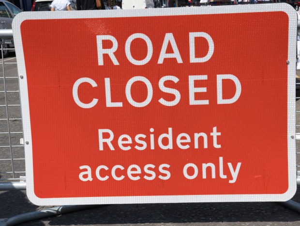 Road  Closed in the street