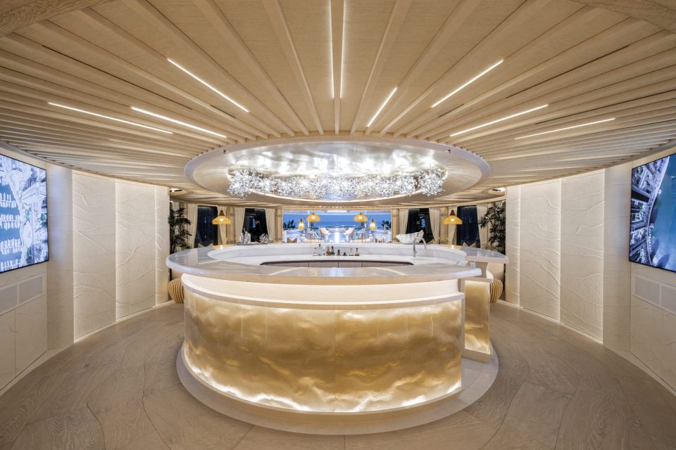 Khan's yacht also has a gym and yoga studio complete with a juice bar