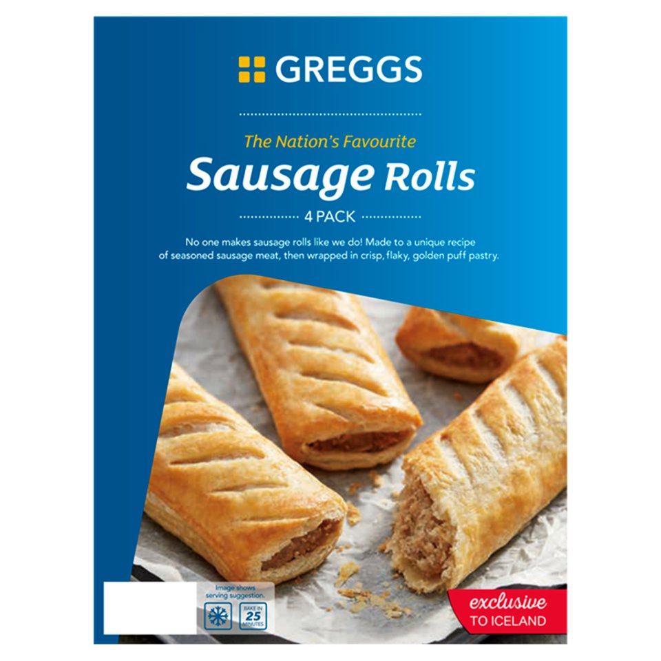 Enjoy four Greggs frozen products from Iceland for £10