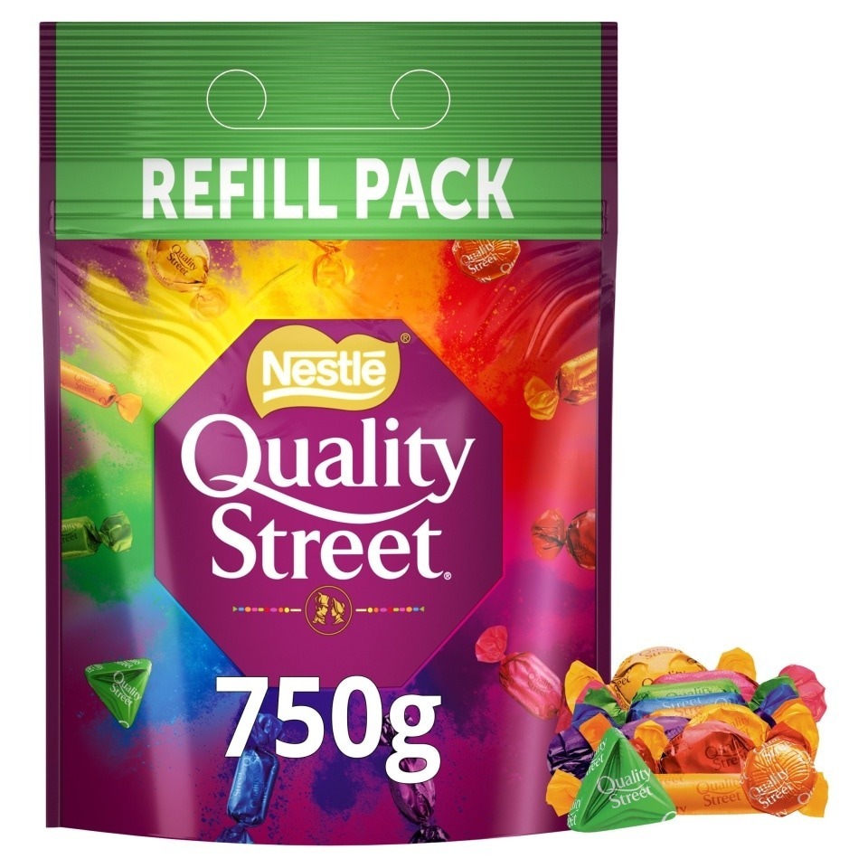 a refill pack of nestle quality street candies