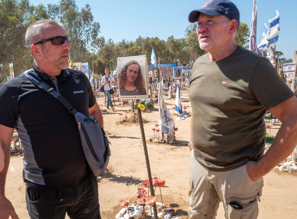 Chris and a US Delta Force Colonel at the site of the festival where music lovers were massacred on October 7, 2023