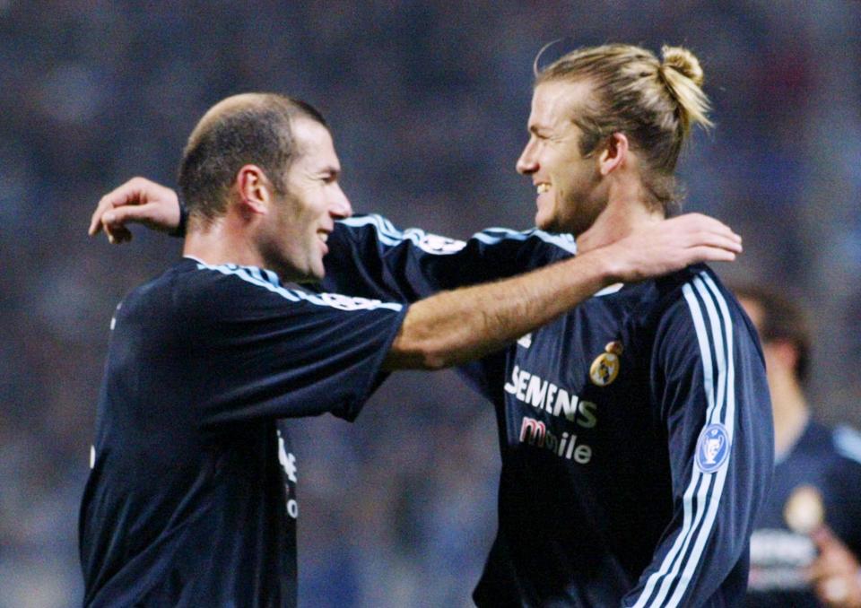 Zinedine Zidane, another of Beckham's Real Madrid teammates, was also in the team