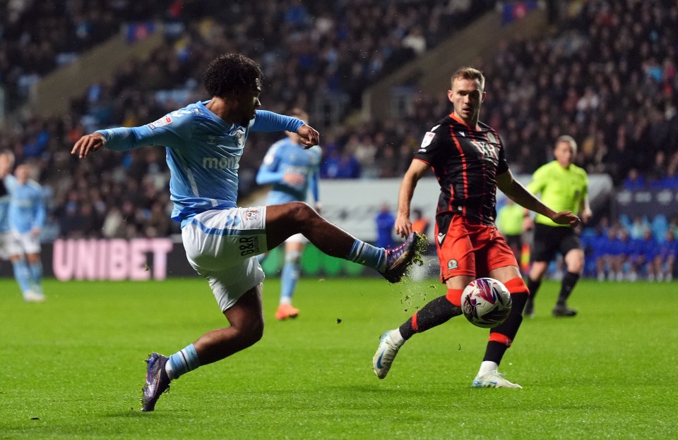 Milan van Ewijk was in action for Coventry against Blackburn last night