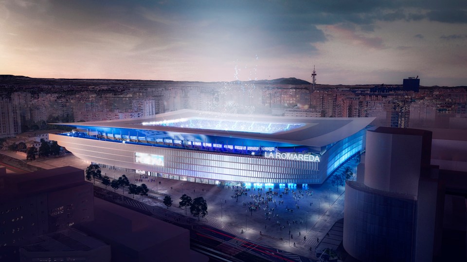 La Romareda renovation is scheduled to cost £117m