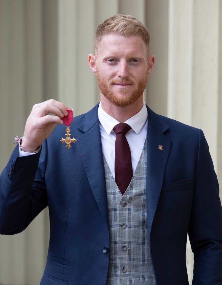 England cricket captain Stokes, above with his stolen OBE, showed a cameraman round the mansion for a 16-minute film