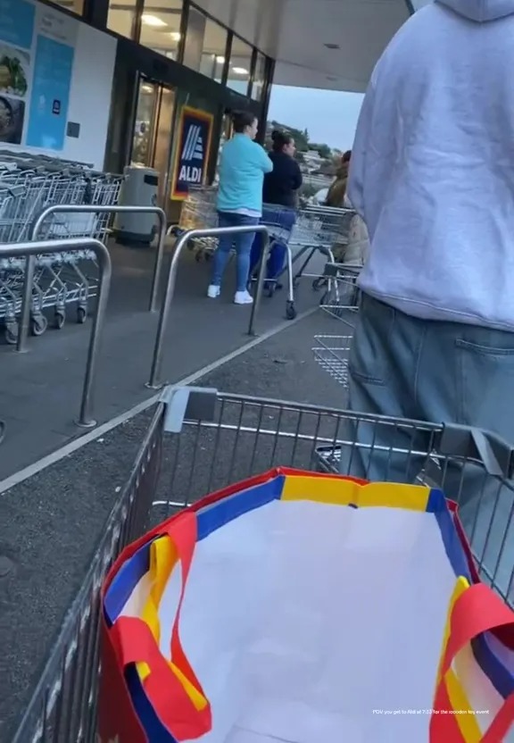 Shoppers were spotted waiting for the store to open since 7am