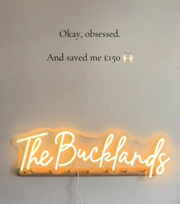 A bride-to-be was delighted when she found a customisable neon sign on Shein for £48