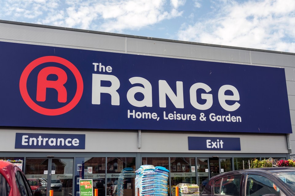 the entrance to the range home leisure and garden store