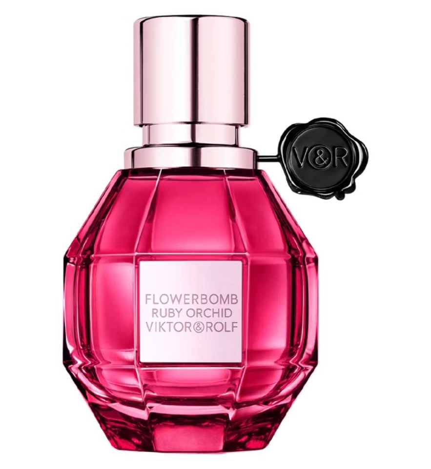 a bottle of flowerbomb ruby orchid by viktor rolf