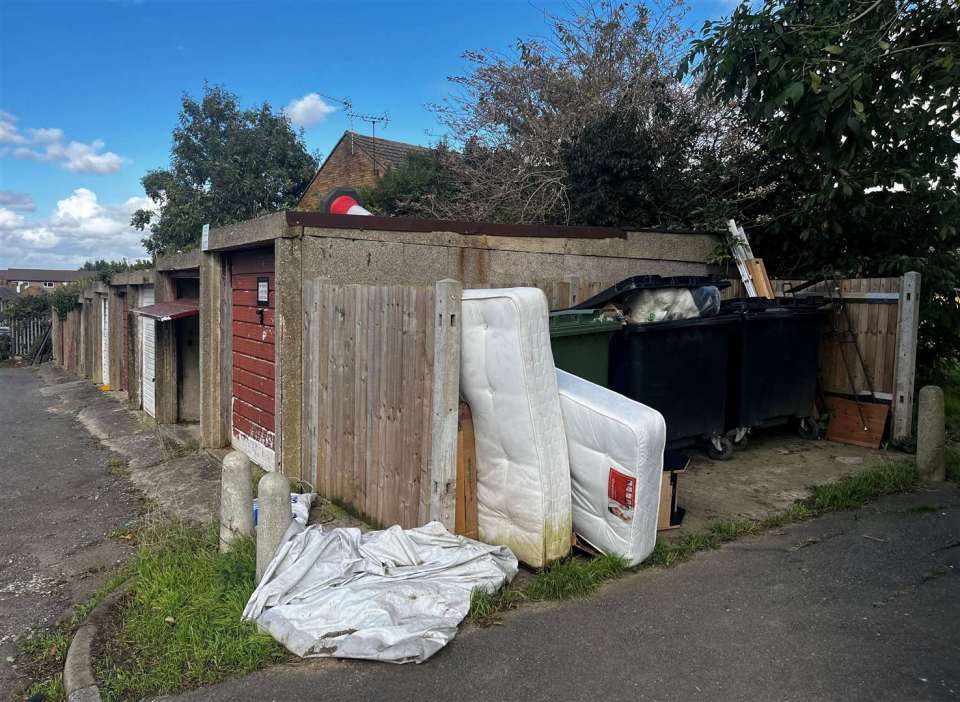 Locals say the block is a magnet for fly-tippers