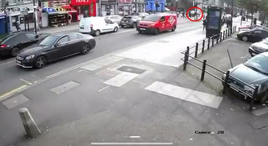 CCTV footage shows the Nissan Juke approaching at speed