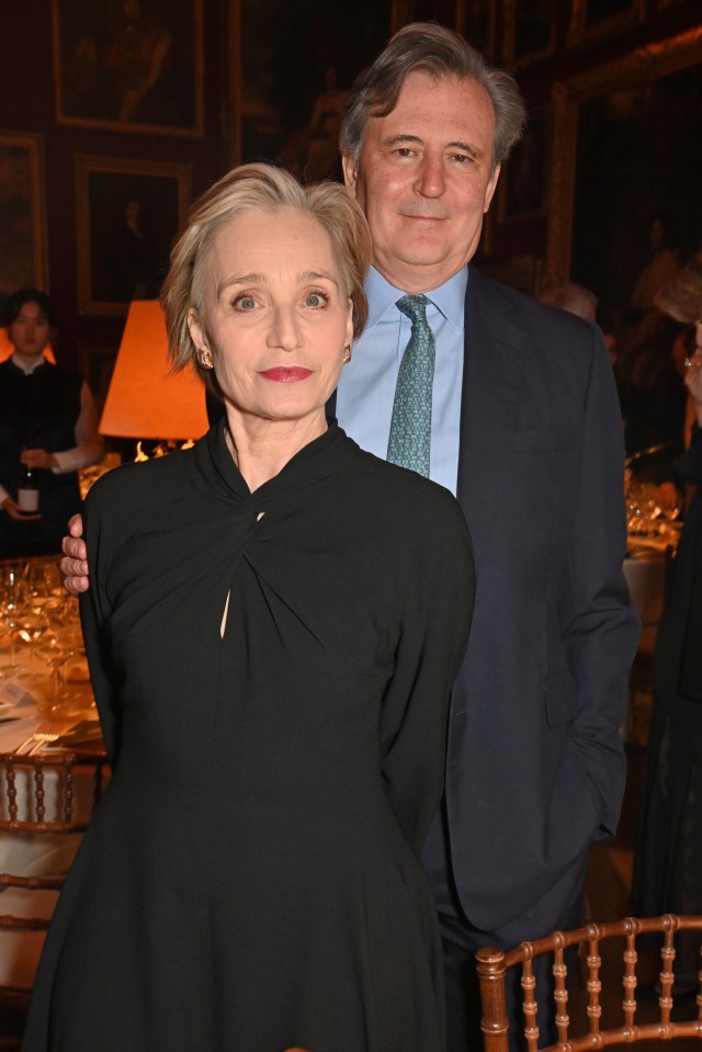 LONDON, ENGLAND - MARCH 19: Dame Kristin Scott Thomas and John Micklethwait attend The National Portrait Gallery's Portrait Gala on March 19, 2024 in London, England. (Photo by Dave Benett/Getty Images for National Portrait Gallery)