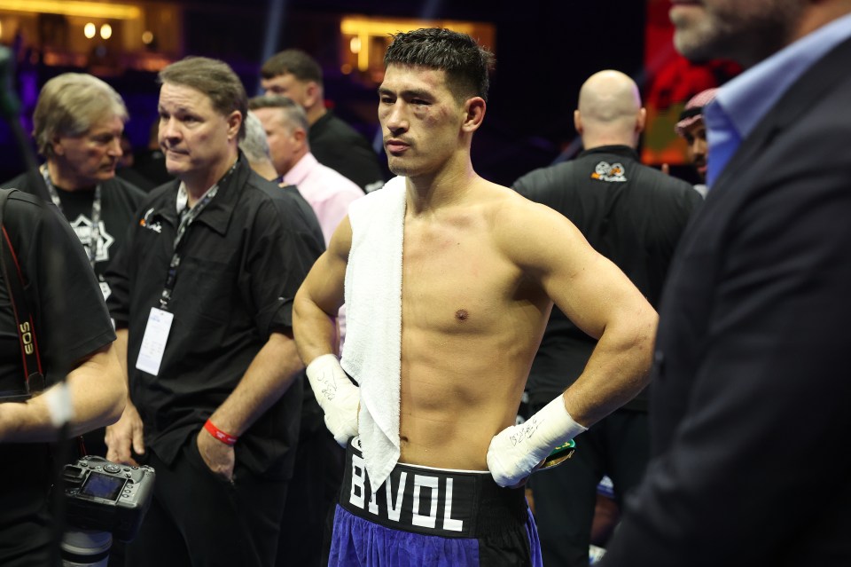 a boxer with the word bvol on his shorts