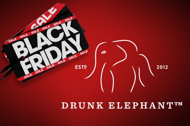 a black friday advertisement for drunk elephant