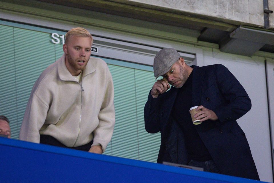 Gudjohnsen, 46, was joined in the stands by eldest son Sveinn Aron Gudjohnsen