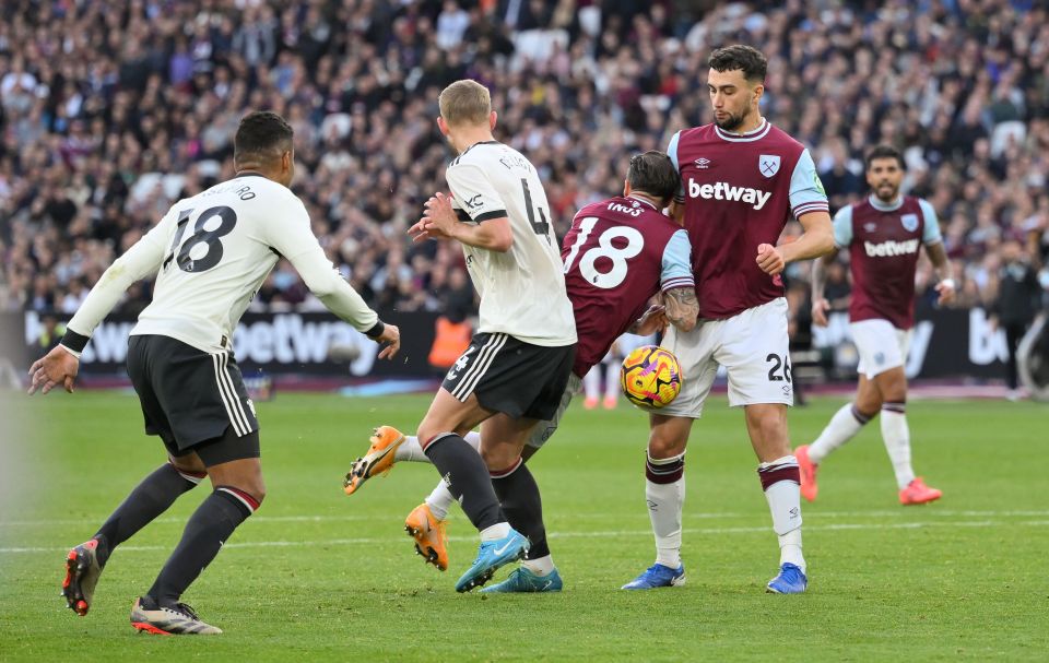 West Ham won a late penalty against Man Utd in a decision that left Erik ten Hag fuming