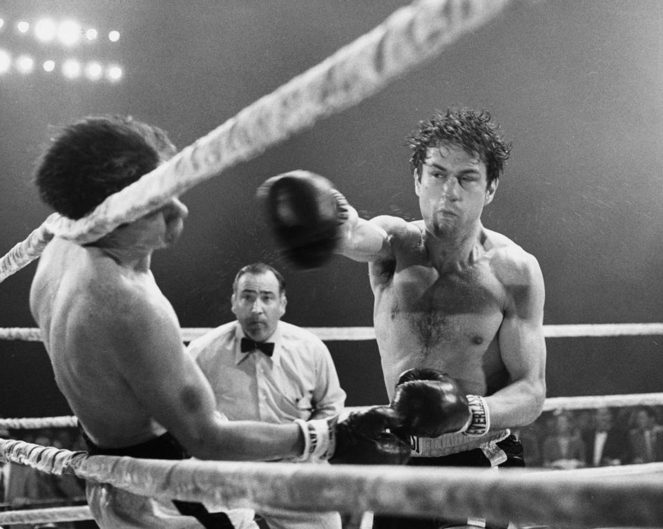 Mourinho was at his Robert De Niro best with the way he entertained the gathered media - here in the film Raging Bull