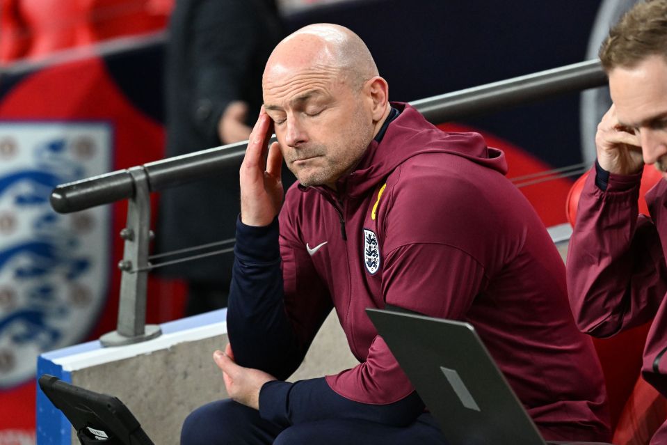 Lee Carsley watched on as England were beaten by Greece