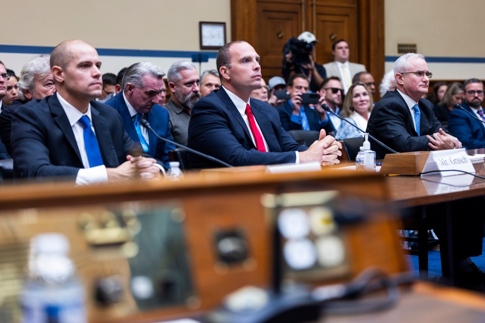 Former DoD UFO worker David Grusch testifies before a House Oversight and Accountability Committee hearing about UFOs