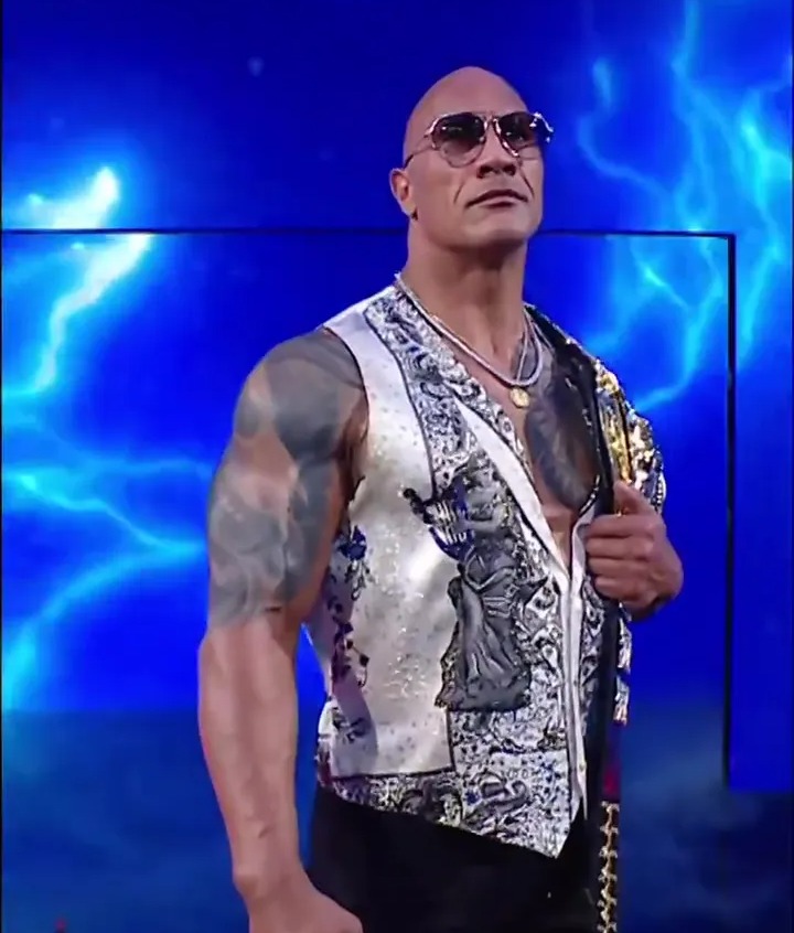 Rhodes was confronted by the returning Dwayne 'The Rock' Johnson