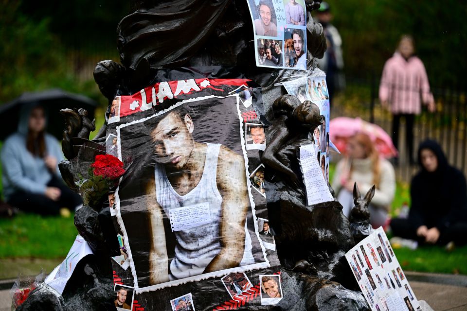 Tributes left at the Peter Pan statue in Hyde Park