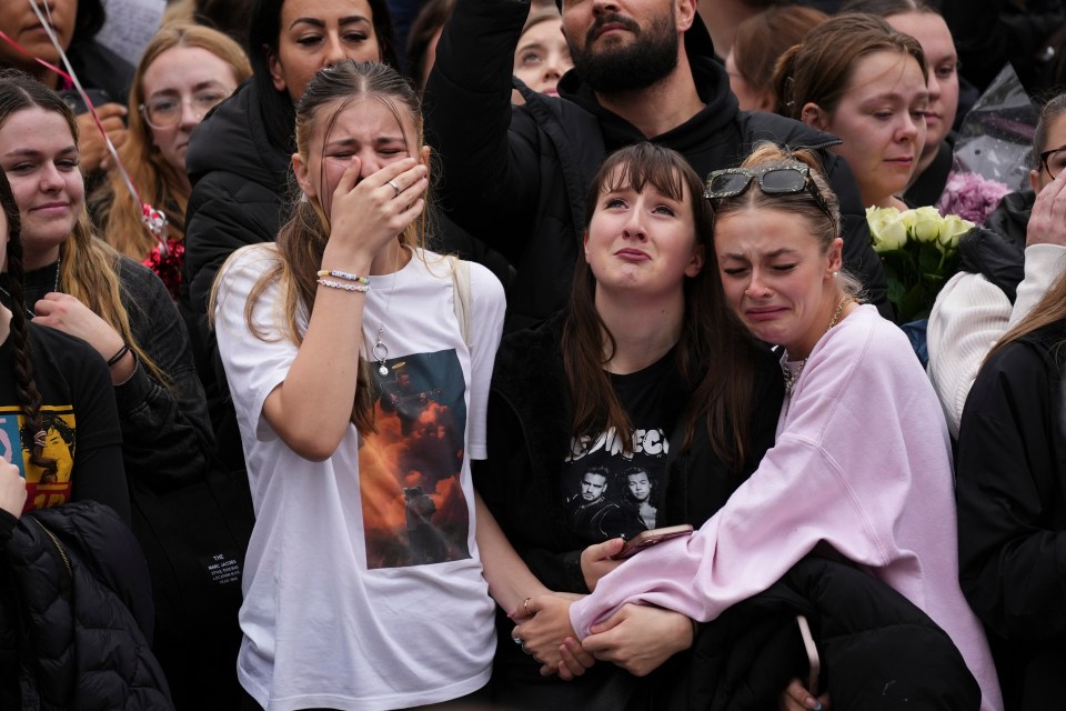 People attending the heartbreaking vigil in Hyde Park broke down in tears over the singer's tragic death