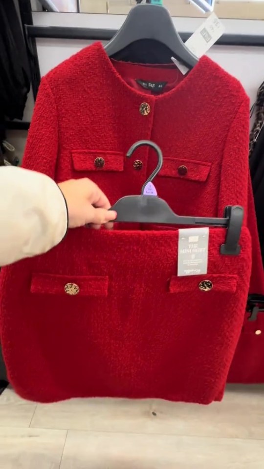 This red coord was her favourite outfit in Tesco