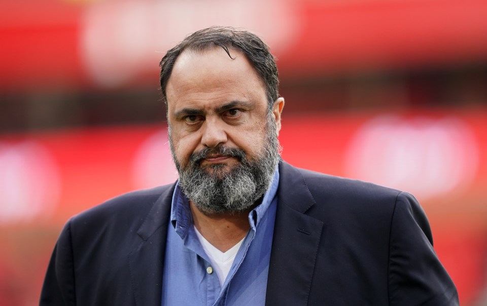 Nottingham Forest owner Evangelos Marinakis was banned after spitting on the floor near the referees