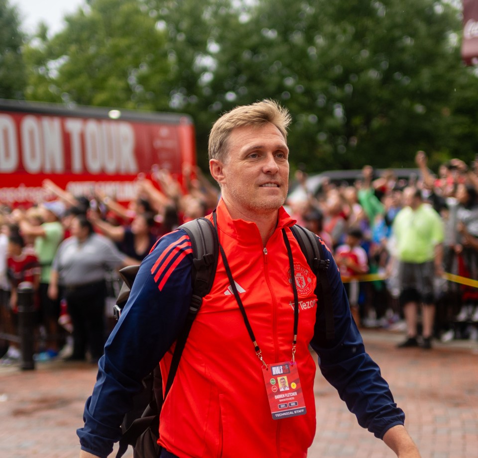 Fletcher, 40, is now a first team coach at Man Utd