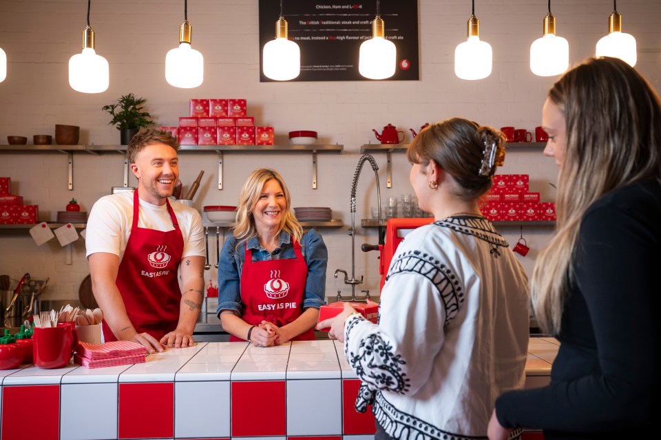 Members of the public were given a free pie at the opening for one day only