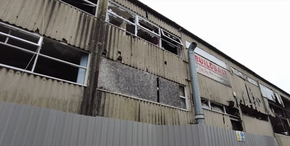 A video showed the burnt and broken remains of the arena