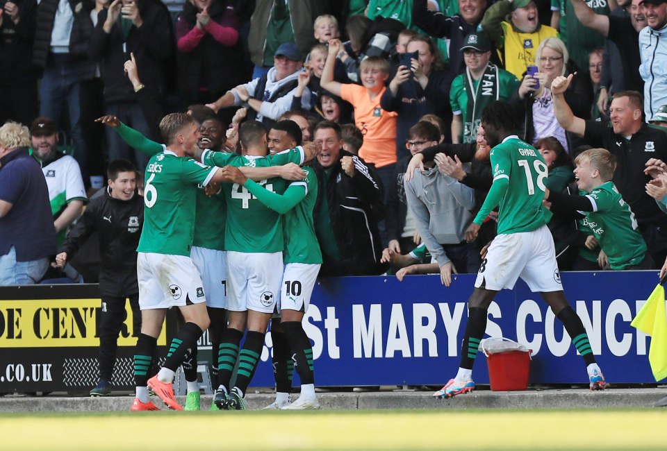 The goal sparked wild scenes at Home Park