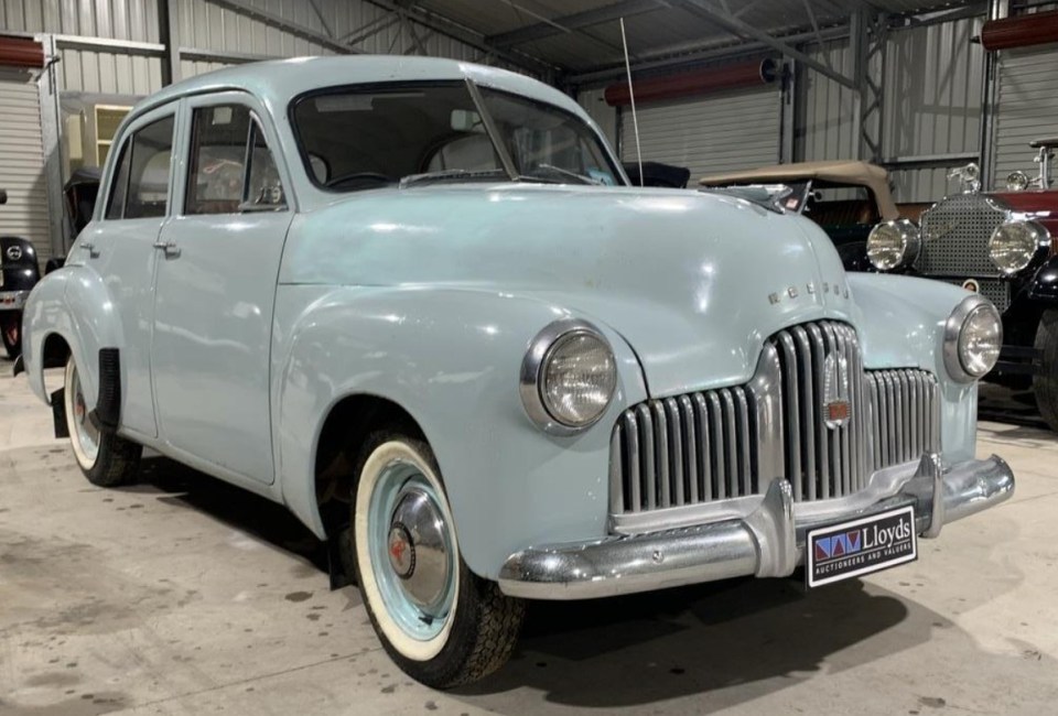 Peter died in 2023 and his family are now selling his collection. Pictured, a 1953 Holden was the first car to be built in Australia