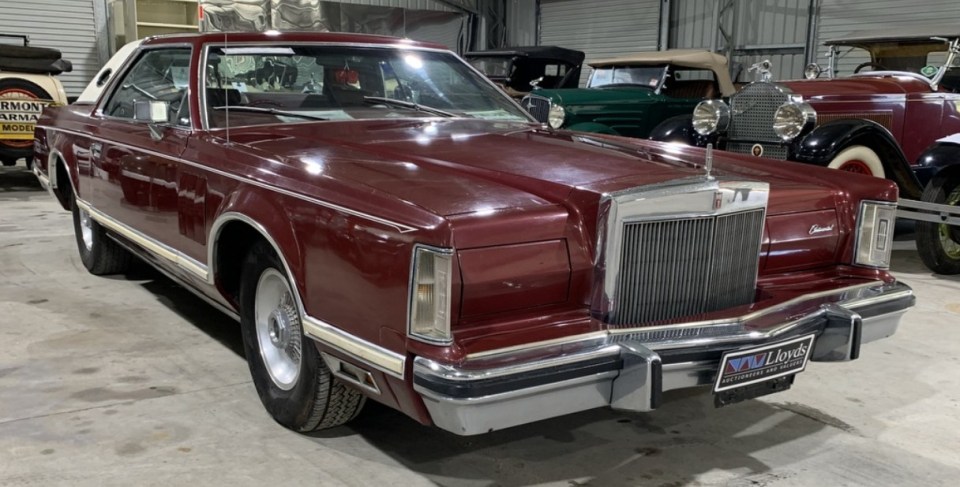 Peter and his twin brother Don both fell in love with vintage cars. Pictured, 1977 Ford Lincoln Continental