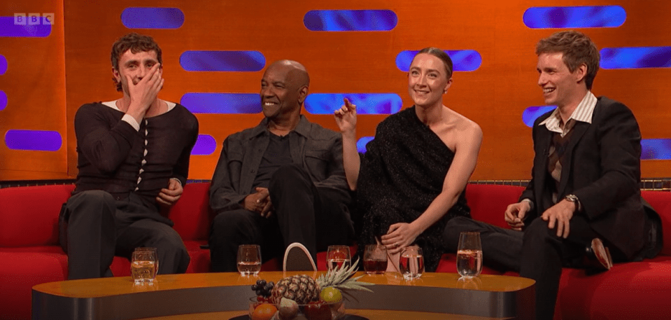 Saoirse Ronan and Paul Mescal were on The Graham Norton Show with Denzel Washington and Eddie Redmayne